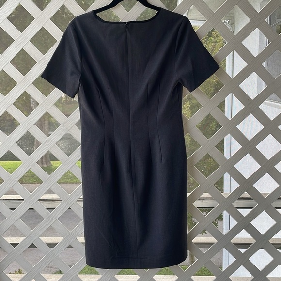 Tahari Keyhole Neck Fitted Sheath Dress - Picture 4 of 14